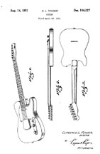 Original Fender Telecaster Design Patent No. D164227