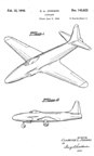  Lockheed P-80 Shooting Star Jet Fighter Design Patent D-143,822