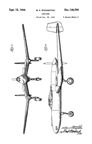 Vultee XP-54 Swoose Goose  Design Patent D-138,795  