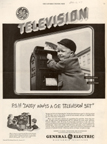 Vintage Television Advertisement General Electric, December 6 1947 issue of the saturday Evening Post