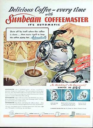 Sunbeam Coffeemaster Ad LIFE Oct 6, 1941