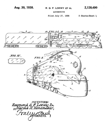 Loewy Patent 2,128,490 S-1 Locomotive