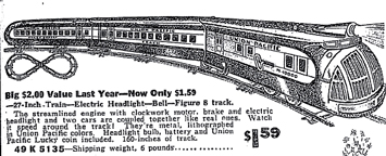 Closeup of ad for the M10000 in the 1937 sears catalogue