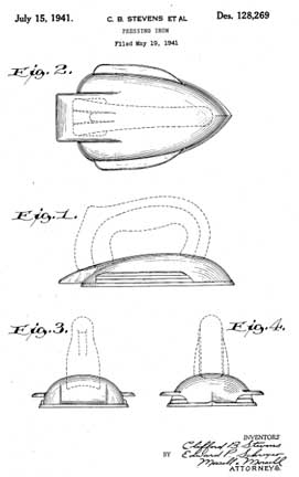 Stevens and Schreyer patent D 128629