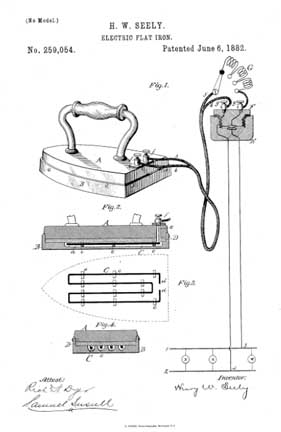 Mr. Seely's Patent Drawing