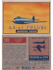  Card 101 of the Wings Friend or Foe series The F.M.A. I.A.27 Pulqui (Arrow)