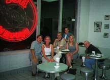 Carole Berghers and crew at the Krispy Kreme